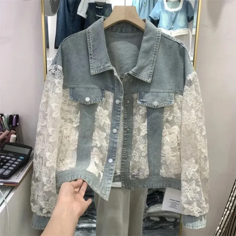 Chaquetas De Lentejuelas Para Mujer, Chaqueta Vaquera De Manga Larga Con Lentejuelas Coloridas Y Perlas Padas, Abrigo Vaquero Lavado Para Primavera Y Otoño Para Mujer De 32,79 € | DHgate
