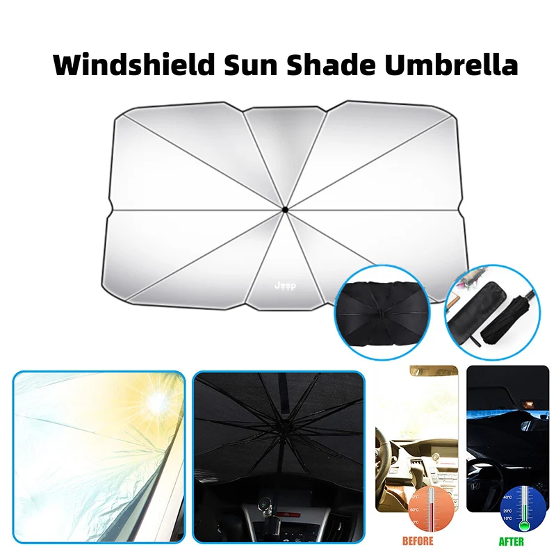 Parasole Per Auto Ombrellone Parasole Anteriore Pieghevole Per Jeep Patriot Renegade Wrangler Jk Jl Liberty Trailhawk