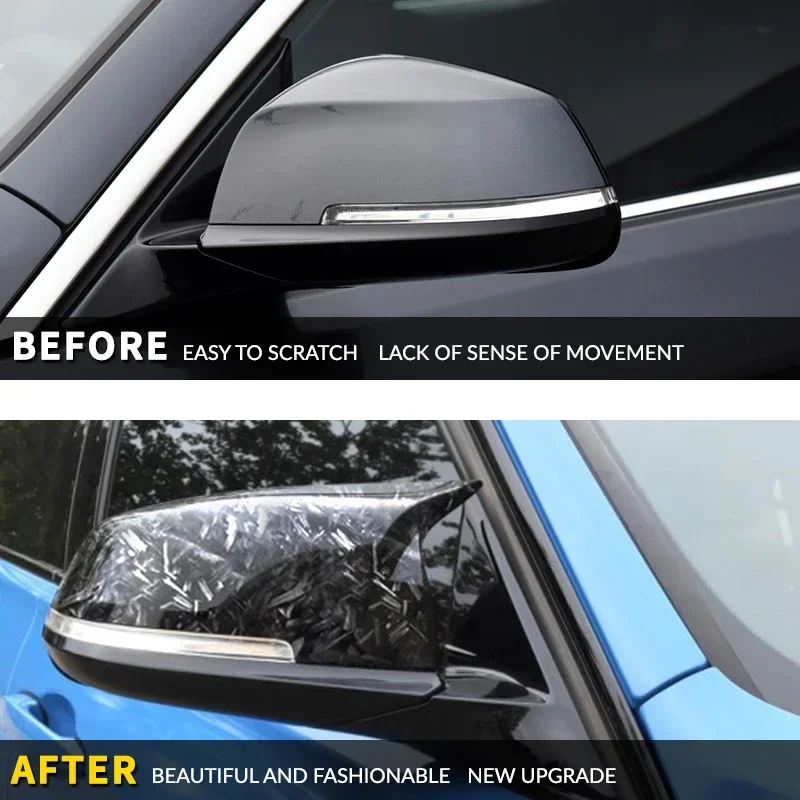 BMW 1 2 3 4 시리즈 F20 F30 F31 F32 F36 2012년 이후 320i 328i 330d 335i M3 M4 스타일 교체형 카본 파이버 미러 커버