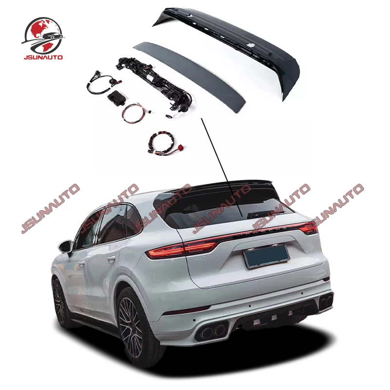 Per Cayenne 9 Y0 Turbo Spoiler Posteriore Lo Spoiler Del Tetto Per 2018-2023 Porsche Cayenne Roof Scooptrunk Wing Unpaint Body Kit