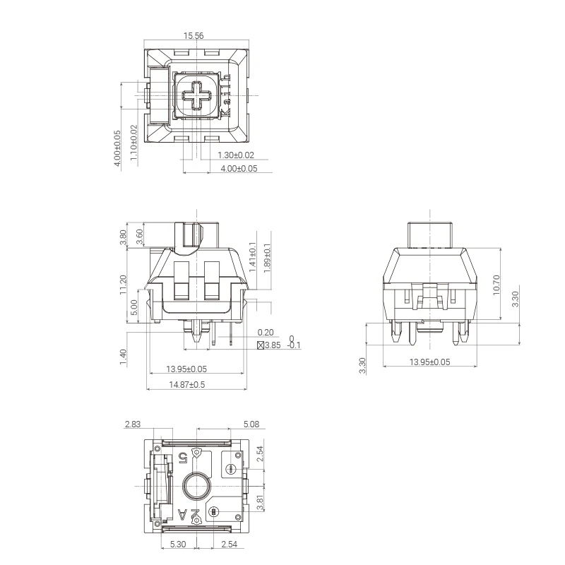 Kailh Box Owl White Waterproof Mechanical Keyboard Switches - 5 Pins, Available in Multiple Quantities