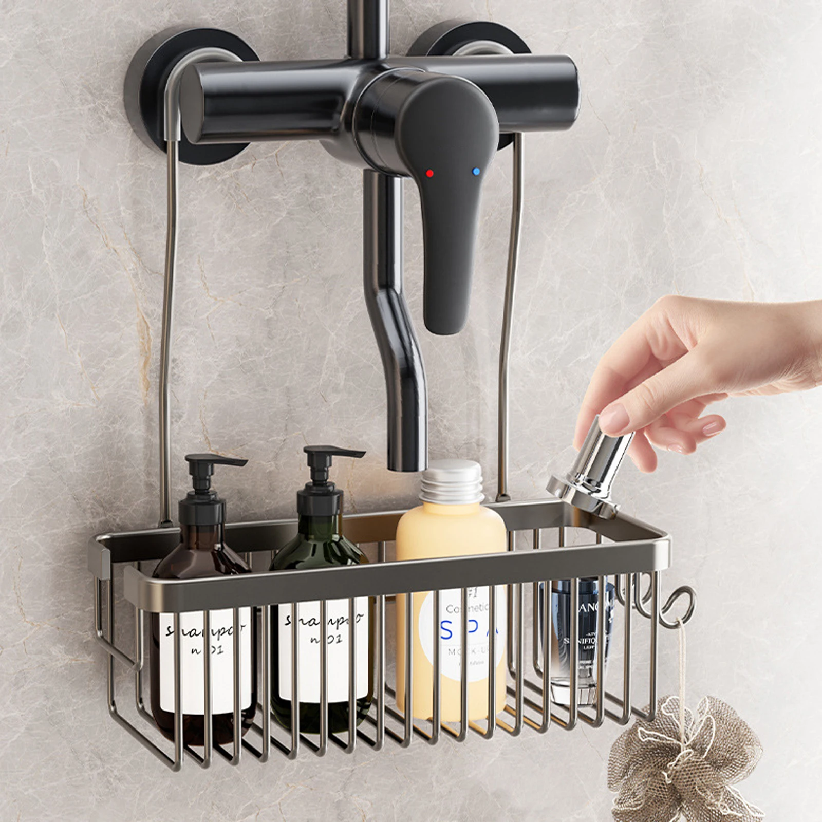 No-Drill Shower Storage Rack 4