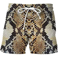 Snakeskin Beach Shorts 3D Print Summer Men Women Streetwear Oversized Surfing Board Sport Pants Swimsuits Trunks Kids Clothing 1