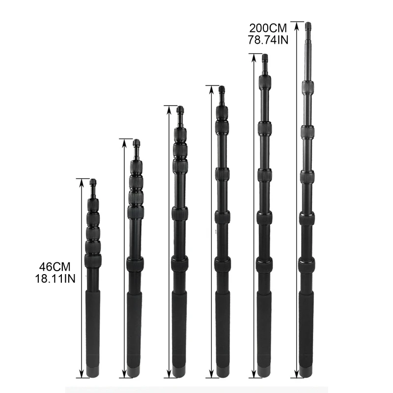 Portable Microphone Boom Pole Arm 6 Section Interview Microphone ...