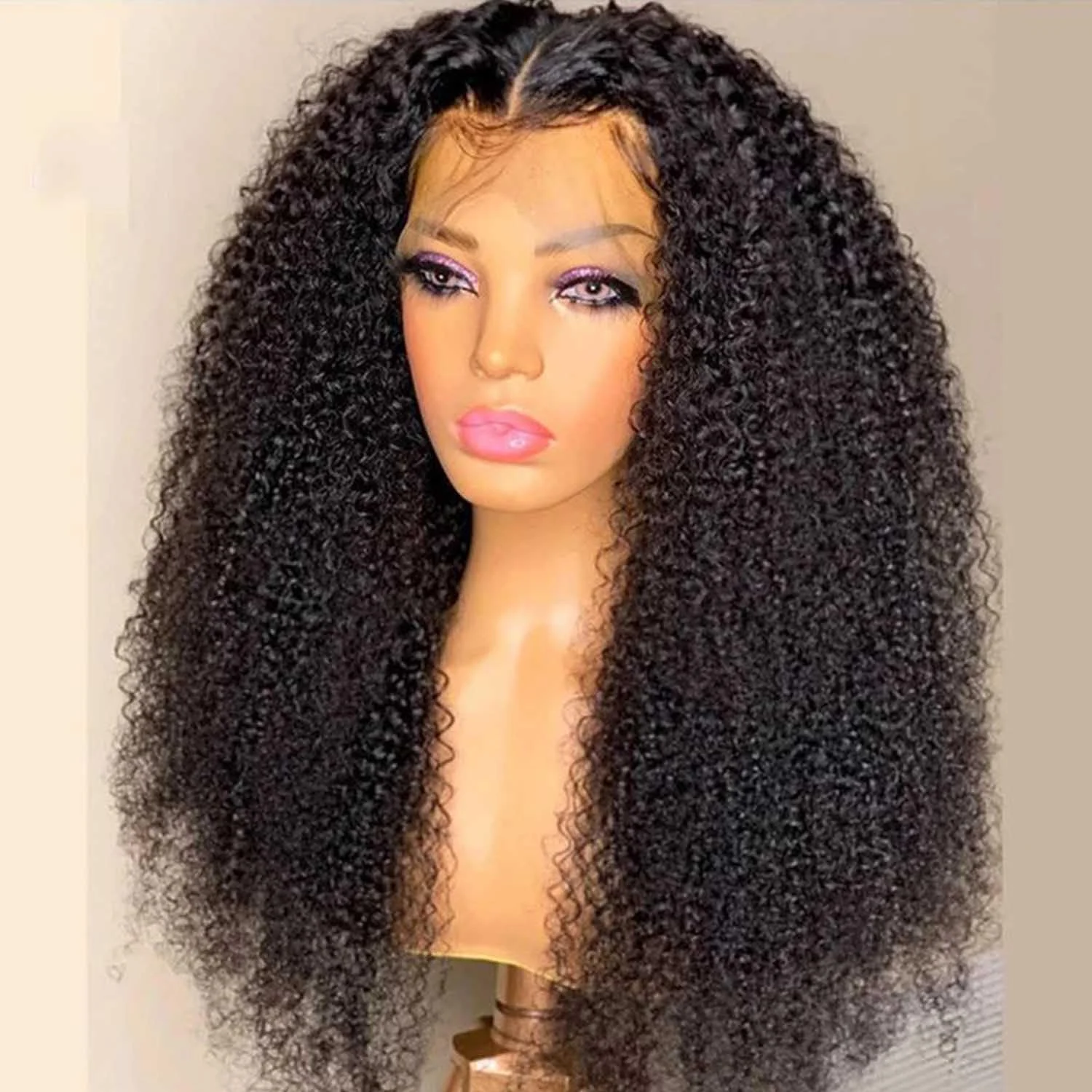 Kinky Curly Lace Front Wig Human Hair 13x4 Lace Frontal Wigs Wet And Wavy Curly Pre Plucked With Baby Hair Human Wigs