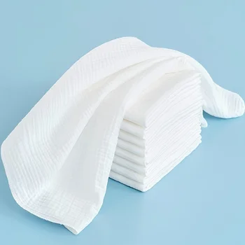 Pannolini per bambini da 10 pezzi, pannolini di stoffa in mussola di puro cotone, morbidi e traspiranti, colori solidi per neonati e neonati, ideali per uso domestico