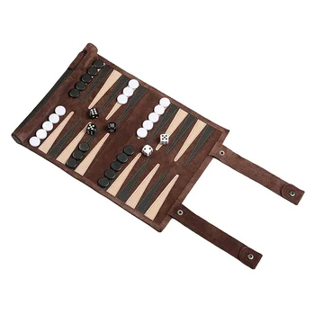 -BOFF Scacchi Backgammon Gioco da tavolo Set da viaggio Set da scacchiera Strategia Gioco da tavolo Pezzi da gioco Tazze di dadi
