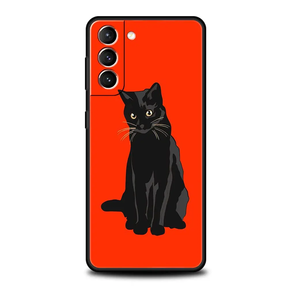 Charming Cats TPU Silicone Phone Case in Fashionable Design