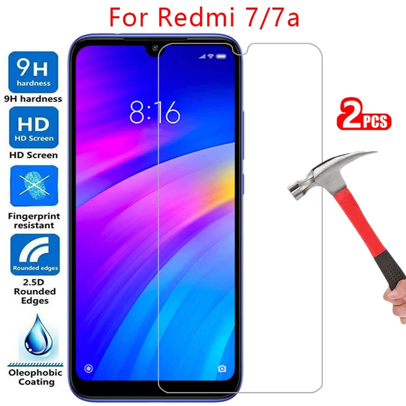 

tempered glass screen protector for xiaomi redmi 7a 7 a a7 case cover on redmi7 redmi7a redmy7 redme7 protective phone coque bag