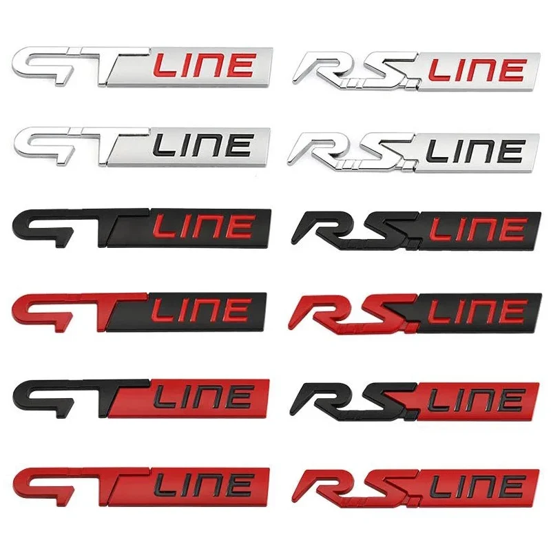 3D Metal Gt Rs Line Boot Posteriore Side Emblem Sticker Decalcomanie Per Renault Logan Clio Megane 2 3 4 Captur Twingo Duster Kadjar