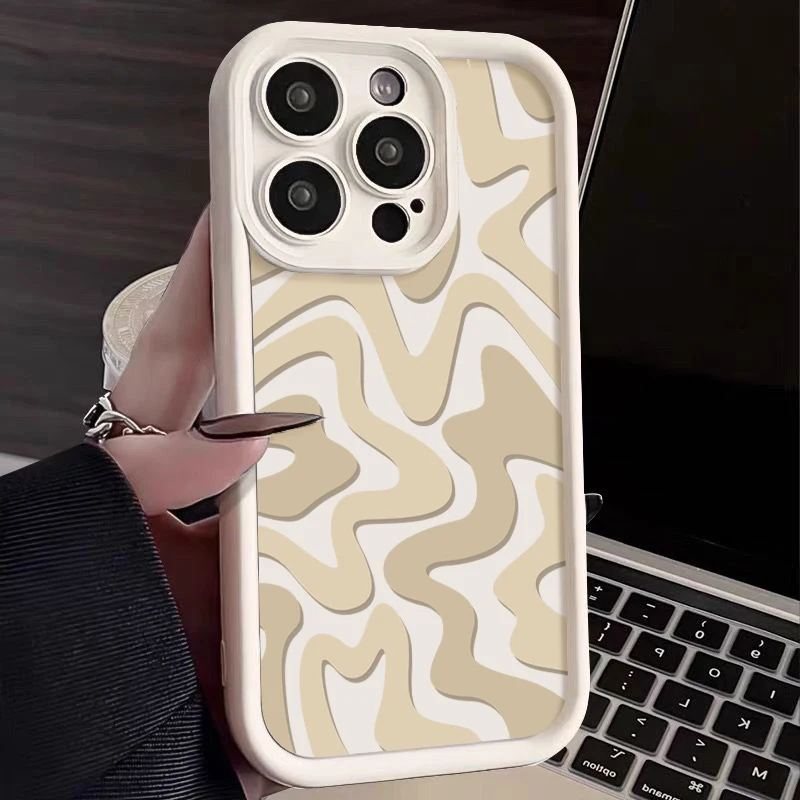 Striped Silicone Shockproof Candy Color Phone Case