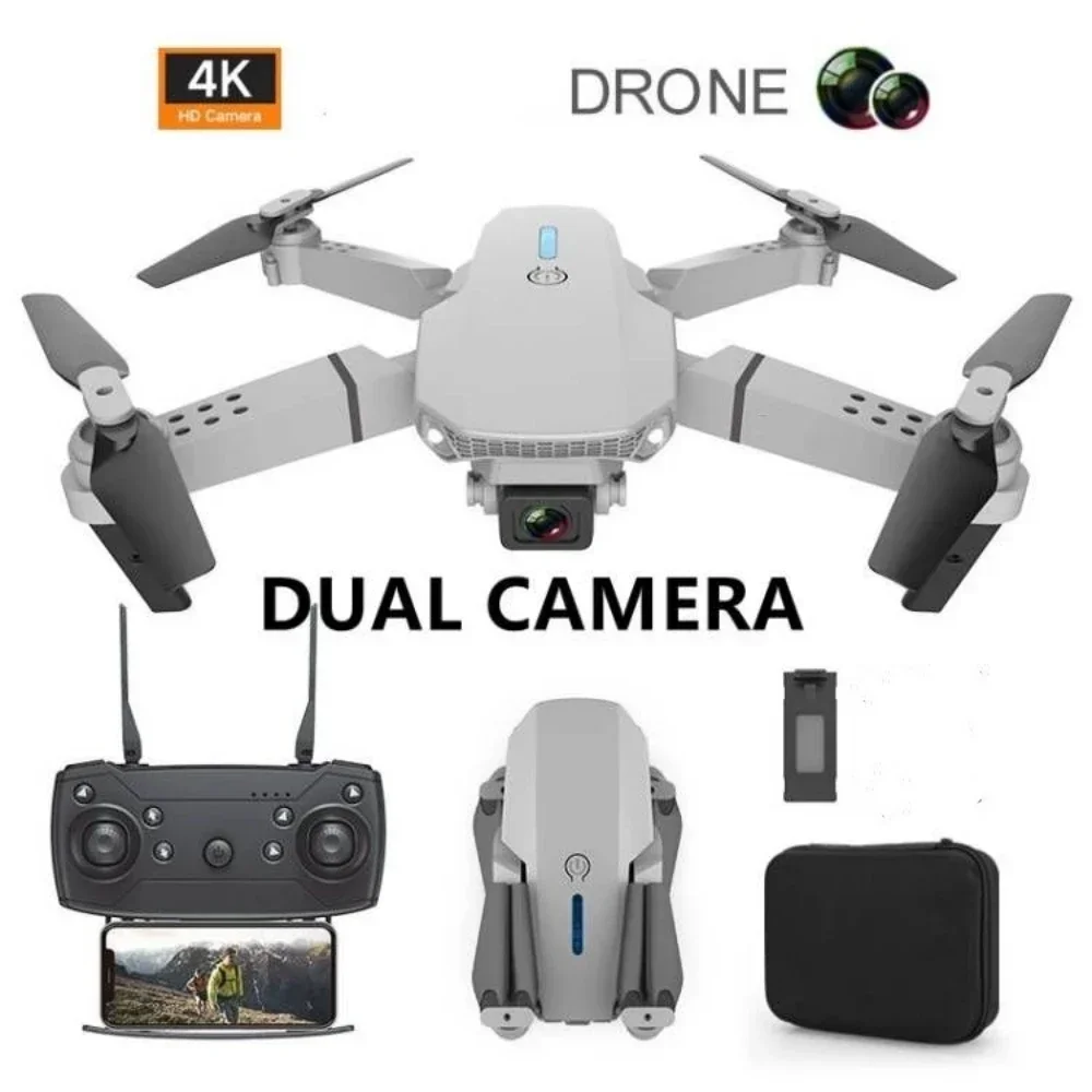 

E88 Pro Drone 4k Profesional HD 4k Rc Airplane Dual-Camera Wide-Angle Head Remote Quadcopter Airplane Toy Helicopter