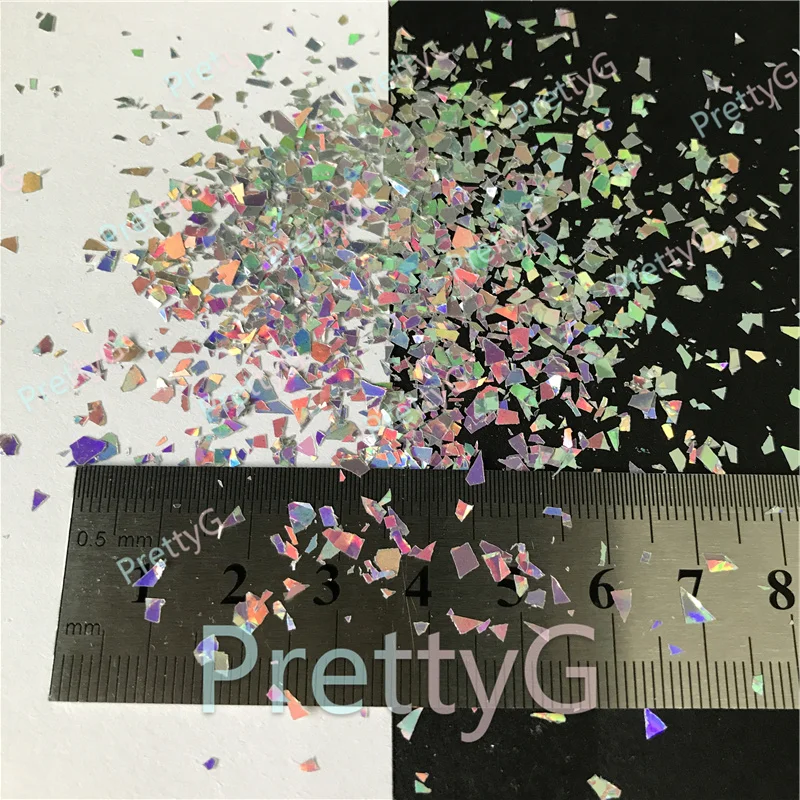

100 г в упаковке, голографические блестки неровностей PrettyG для смолы, сделай сам, искусство, макияж ногтей, украшение LB