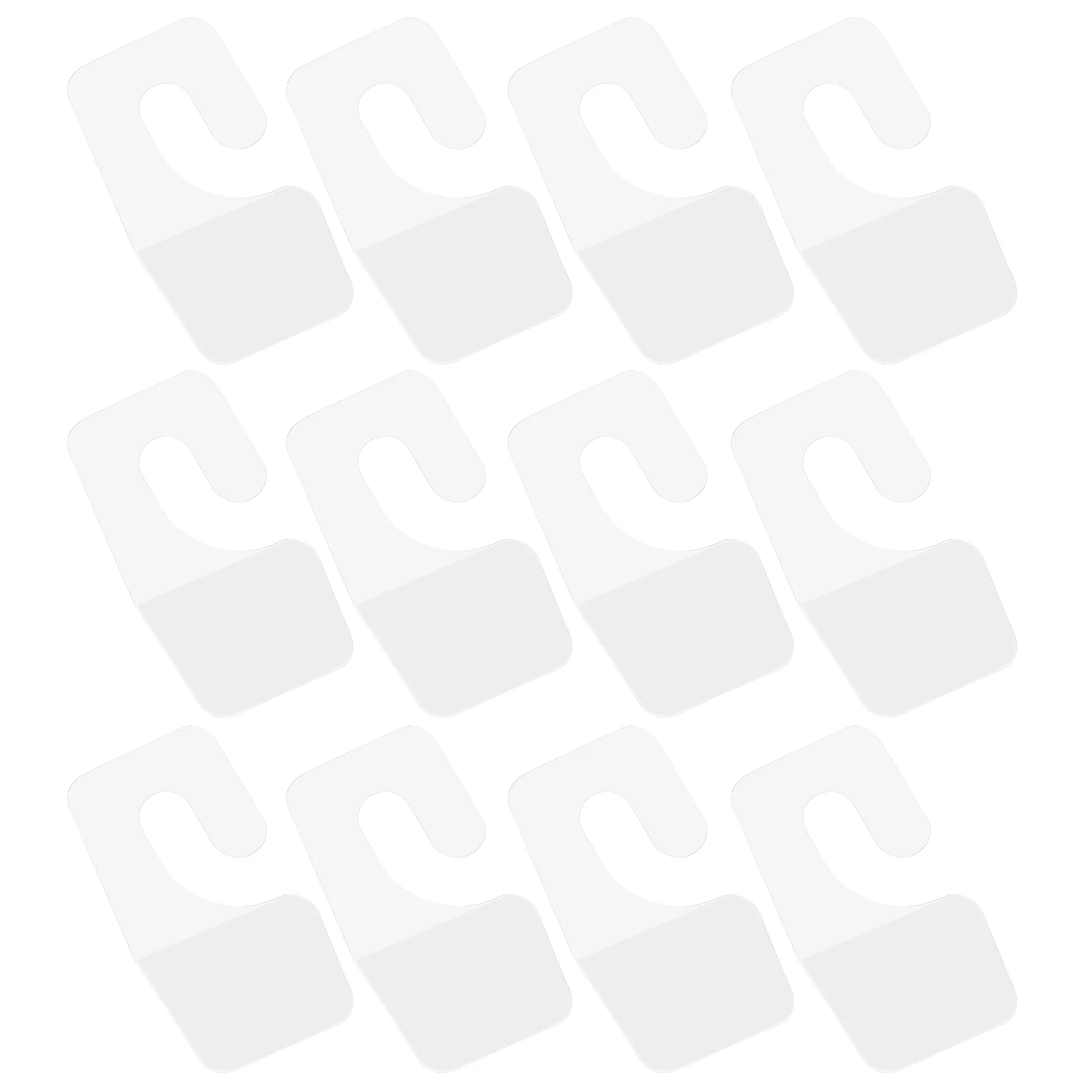 

100 Pcs Aircraft Hole Hook Sticker Display Hanging Tabs Hooks Labels Self-adhesive Clear for Pvc