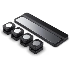 Adjustable Magnetic Cable Clips and Cord Organizer for Seamless Wire Management (Black)