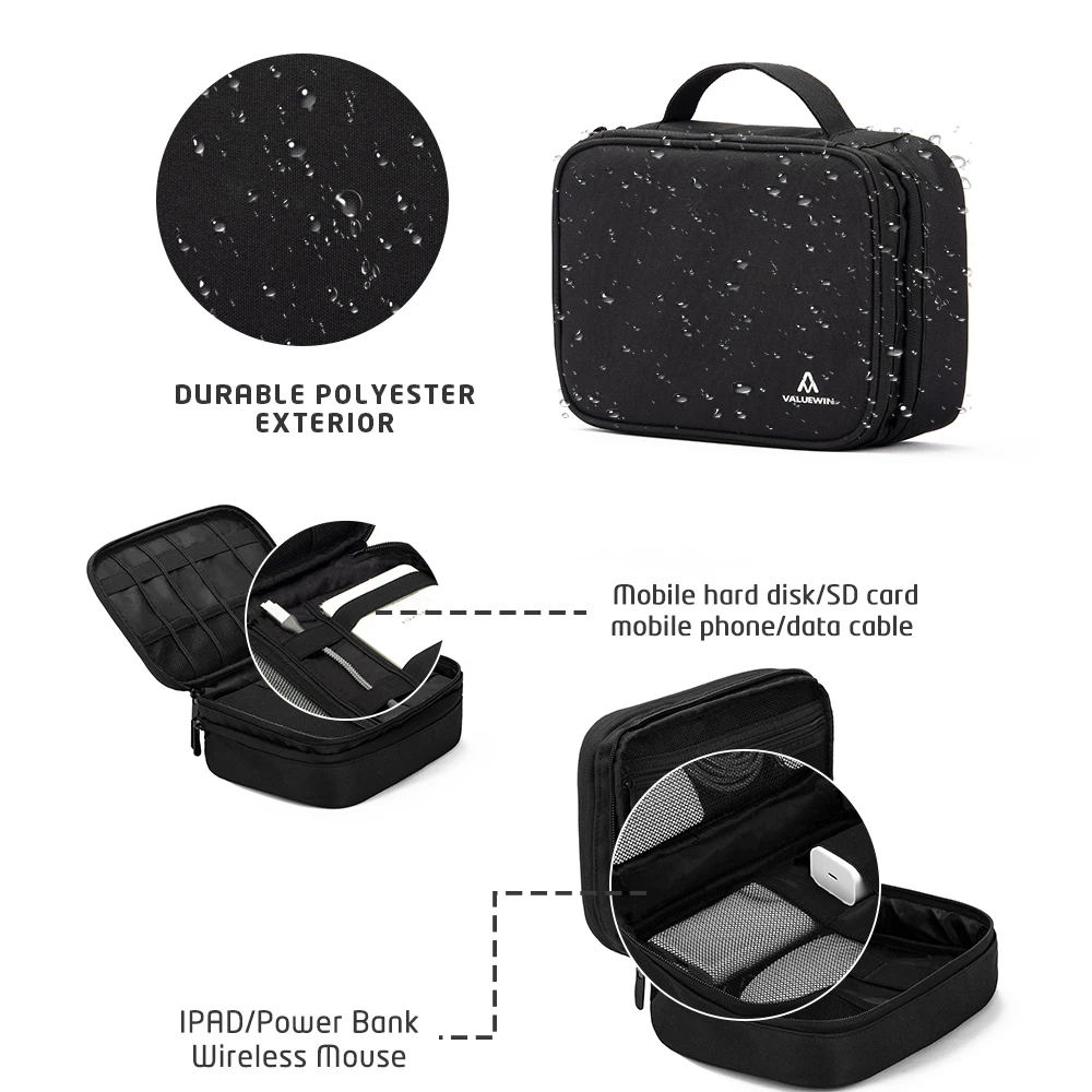 xocome Borsa Accessori Elettronici, Elettronica Viaggio Borsa Custodia