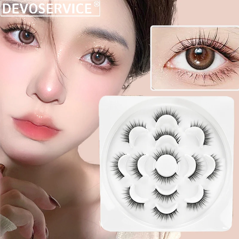 

DEVOSERVICE Lashes 7 Pairs New 3D Mink Faux Eyelashes Dramatic False Eyelash Natural Thick Eyelashes Extension Makeup Wholesale