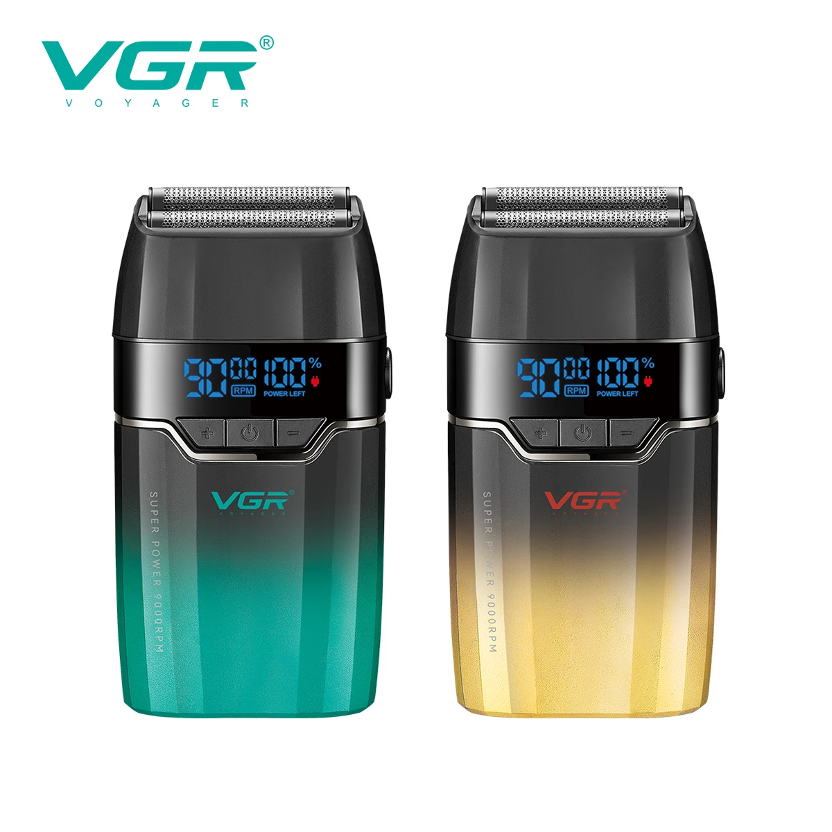 VGR 면도기 전기면도기 면도기 남성 전동면도기 바디트리머 전기 면도기 면도기 전문가용 수염 트리머 9000 RPM 면도기 면도기 전기 면도기 왕복식 LED 남성용 면도기 V-308