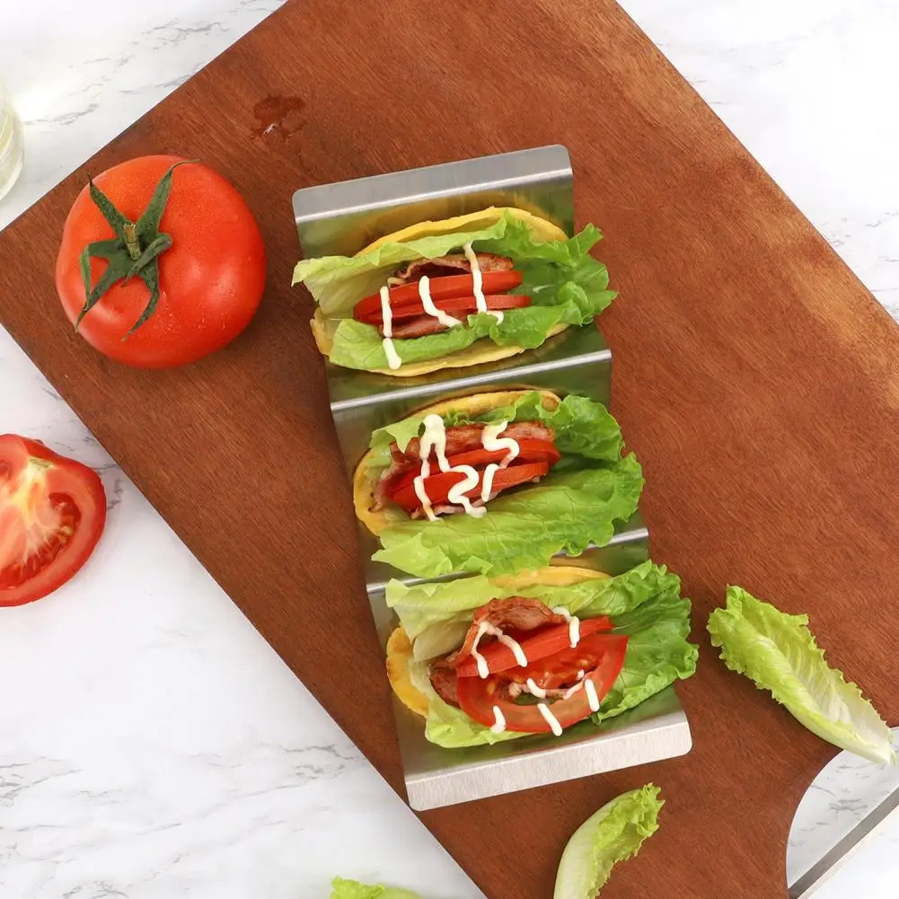 Oven Taco Holder Stackable Burrito Stand Stainless Steel Safe BPA Free Taco Tray Dishwasher Safe Rack Kitchen Accessories