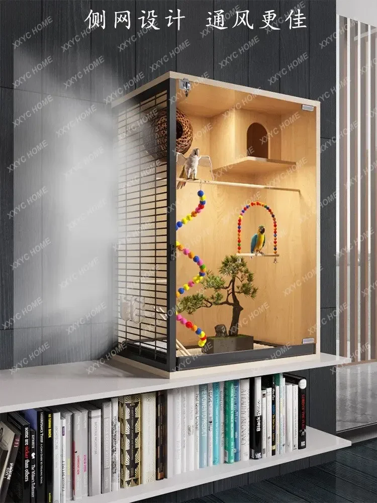 Parrot Xuanfeng Solid Wood Special Bird Cage