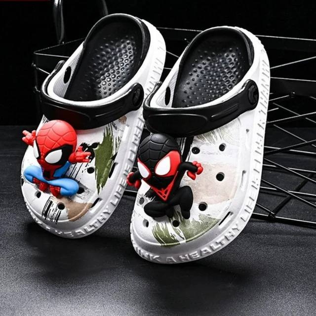 Marvel Children's Casual Shoes EVA Sandals Boys Girls' Cartoon Anti Slip Soft Sole Children's Beach White Black Shoes Size 24-44