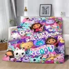 Printed Blanket Cute Gabbys Dollhouse Girl Picnic Blankets Warm Blanket Soft and Comfortable Blanket Home Travel Birthday Gift 5