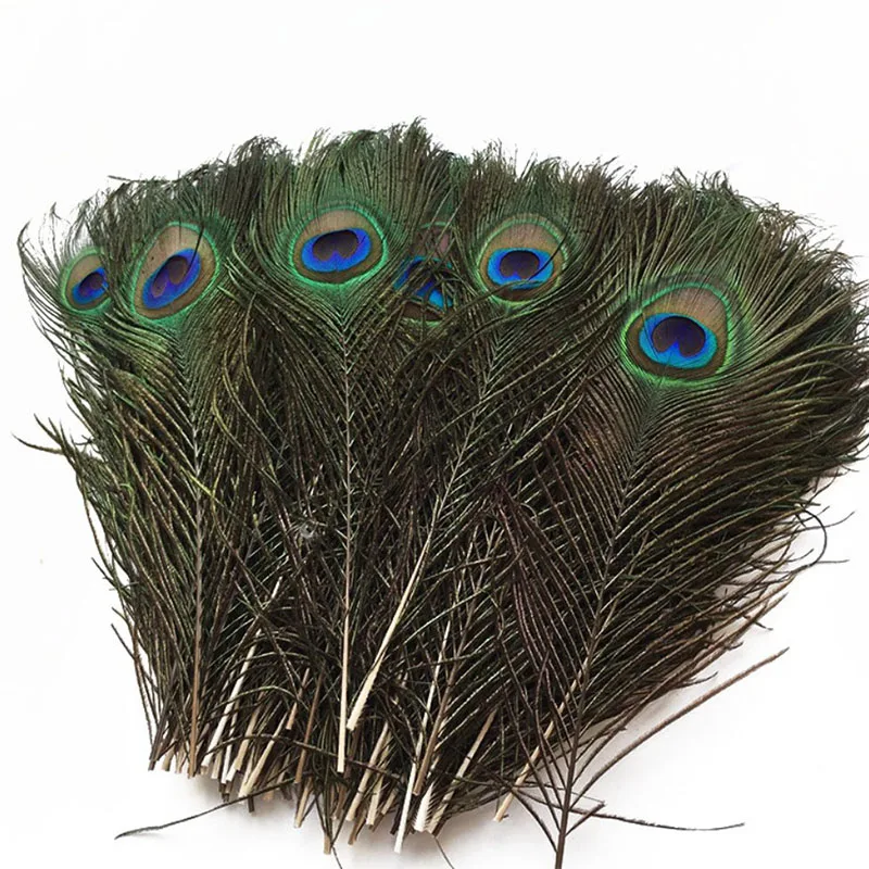 

10 Pcs/lot Natural Big Eyes Peacock Feathers 25-30CM/10-12inch DIY Jewelry Accessories Wedding Home Plume Decoration Crafts