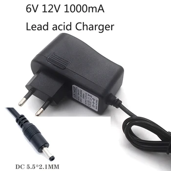 ตะกั่วกรดแบตเตอรี่แห้งของเล่น Car Charger เด็กรถจักรยานยนต์ไฟฟ้า DC 6V 12V 1000mA ตะกั่วกรดรถสามล้อ LED อะแดปเตอร์ 1
