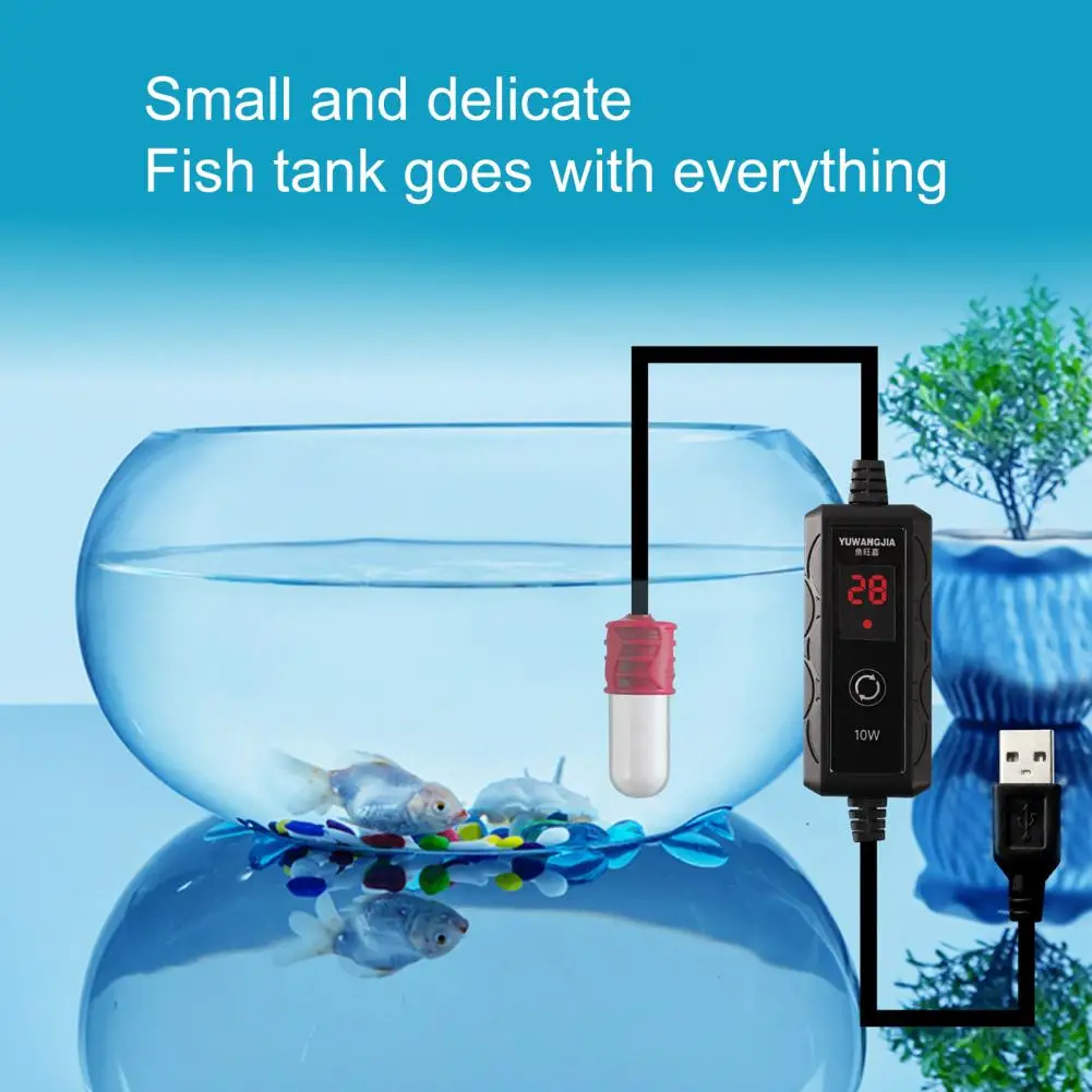 

Useful Aquarium Heater Fish-friendly Fish Tank Heater Energy-saving Mini Aquarium Heater Temp Controller Keep Warm