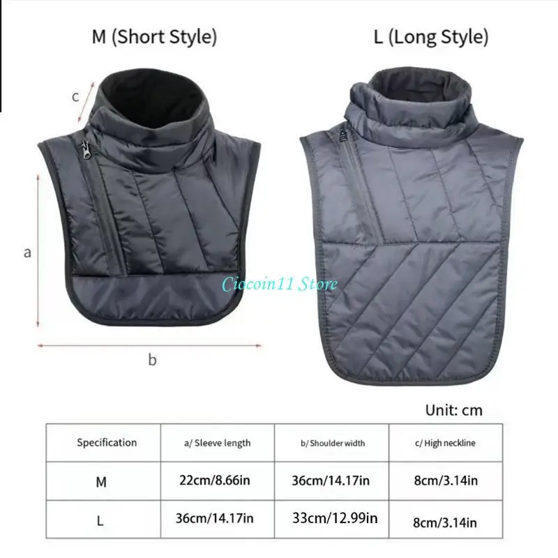 바이커를 위한 Y1UB 열 목 가슴 보호대 추운 날씨 방풍 열 온열 장치