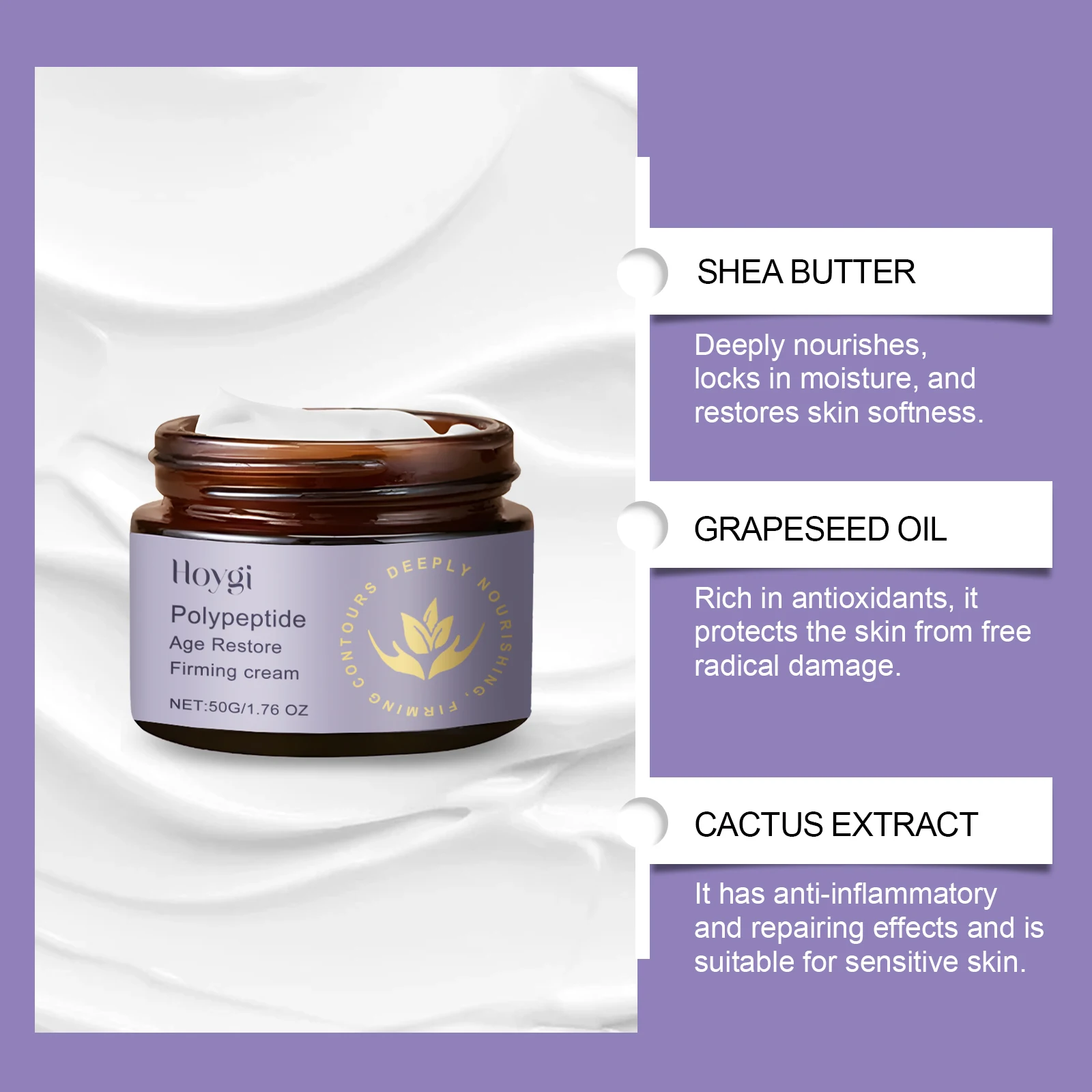 Polypeptide Body Cream Firming Lifting Fade Fine Lines Wrinkles Improve Sagging Skin Tightening Moisturizing Nourish Body Lotion 4