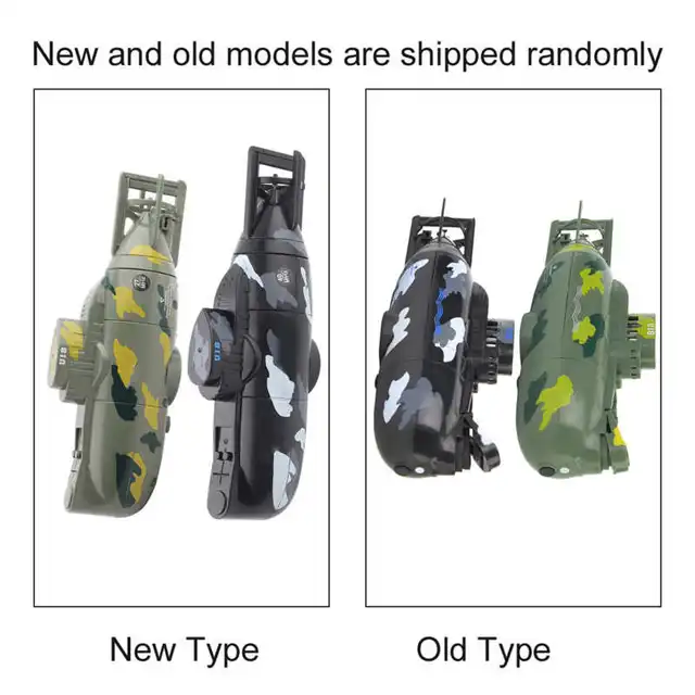 RC Submarine Remote Control Boat MINI Diving Toy Simulation Model Gift for Kids Boys Support 6‑channel Control 6