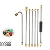 High Pressure Washer Extension Rod 1/4 Inch Connection Nozzles for Roof Gutter Cleaning Tools Connecting Rod 5
