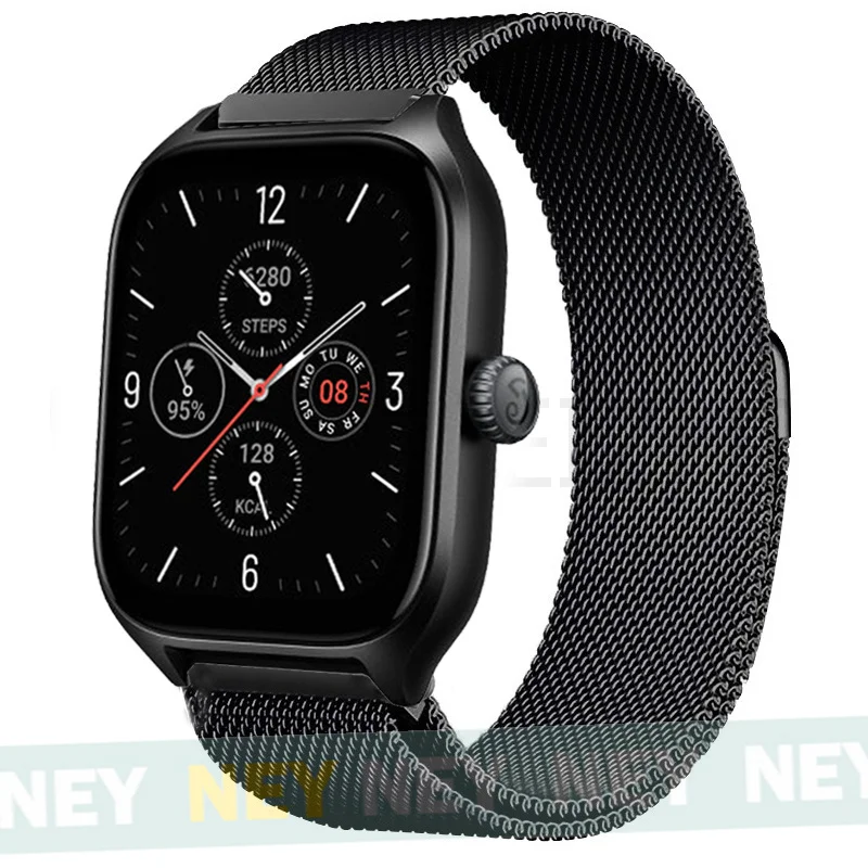 Milanese Loop Metal Bracelet for Smartwatches - Adjustable 20mm/22mm Strap