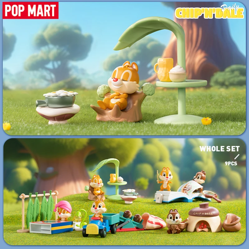 

POP MART Chip 'n' Dale Daily Series Scene Sets Mystery Box 1PC/9PCS Blind Box POPMART Disney Cute Toy Birthday Gift