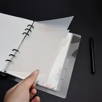 SKYSONIC A5 A6 A7 Spiral Binder Index Separator Transparent Page Top Dividers 6pcs/12pcs 6 Holes Board Pages English Stickers 1