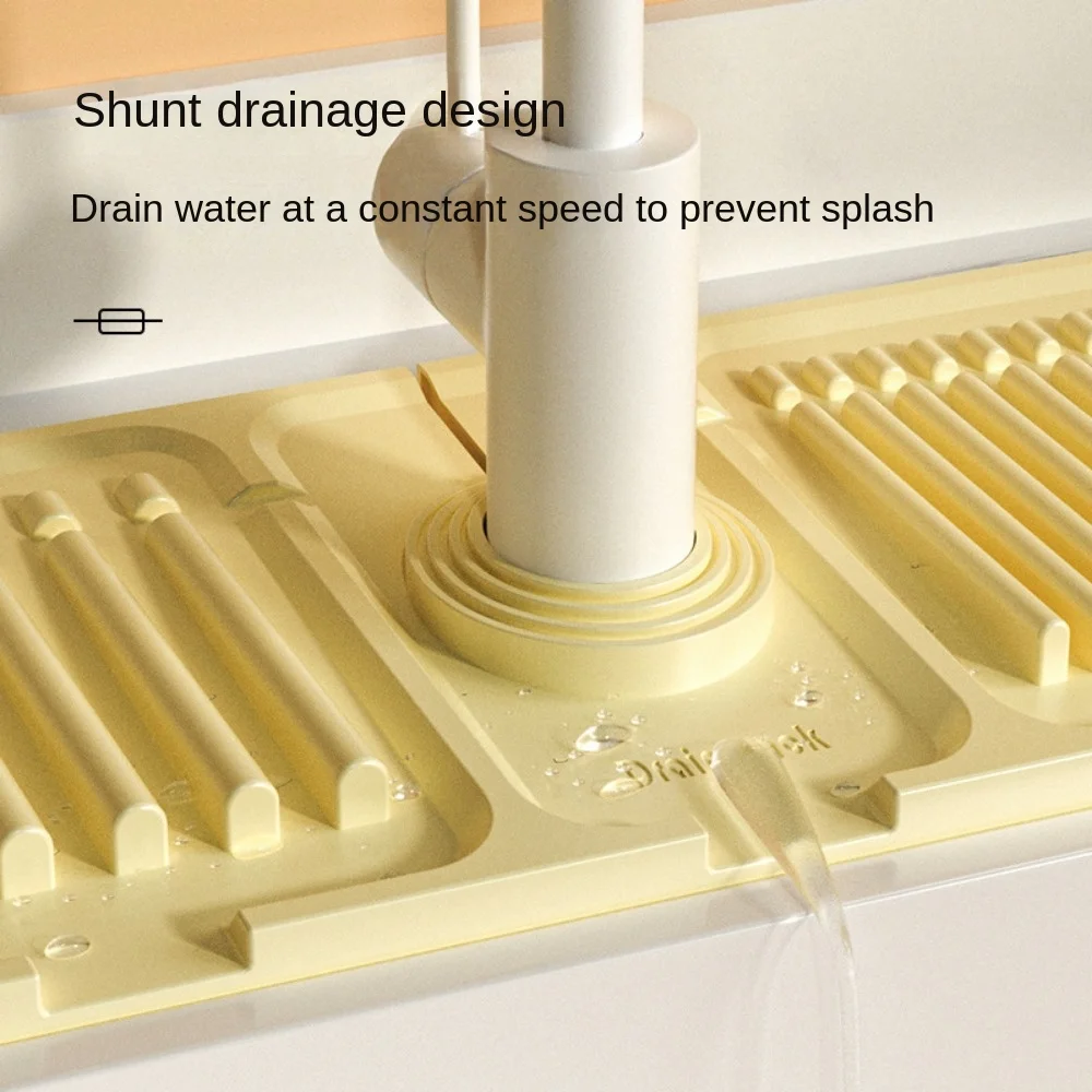 

Силиконовый коврик для смесителя из силикагеля, новинка, 38 см, отверстие отверстия, дренажная прокладка, утолщенный Наклонный коврик для смесителя, коврик для кухни