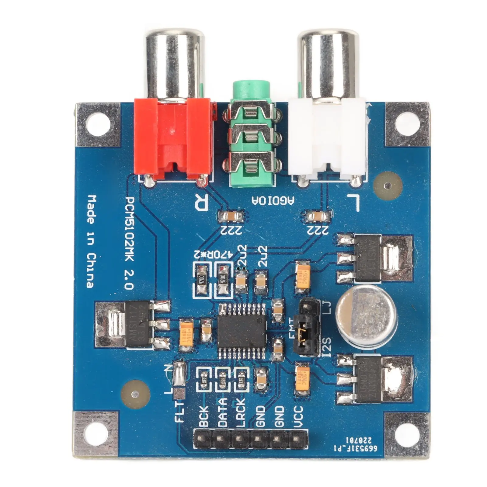 DAC 디코더 보드 I2S 입력 32비트 384K 디코더 모듈(전력 증폭기용 3.5mm 헤드폰 출력 포함)