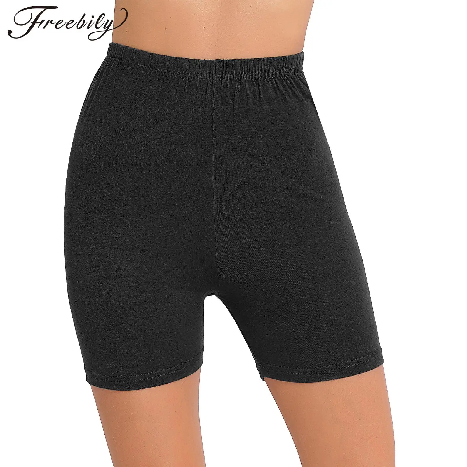 

Summer Soft Short Leggings Women High Waist Elastic Waistband Lady Athletic Exercise Running Workout Biker Shorts Trousers Pants