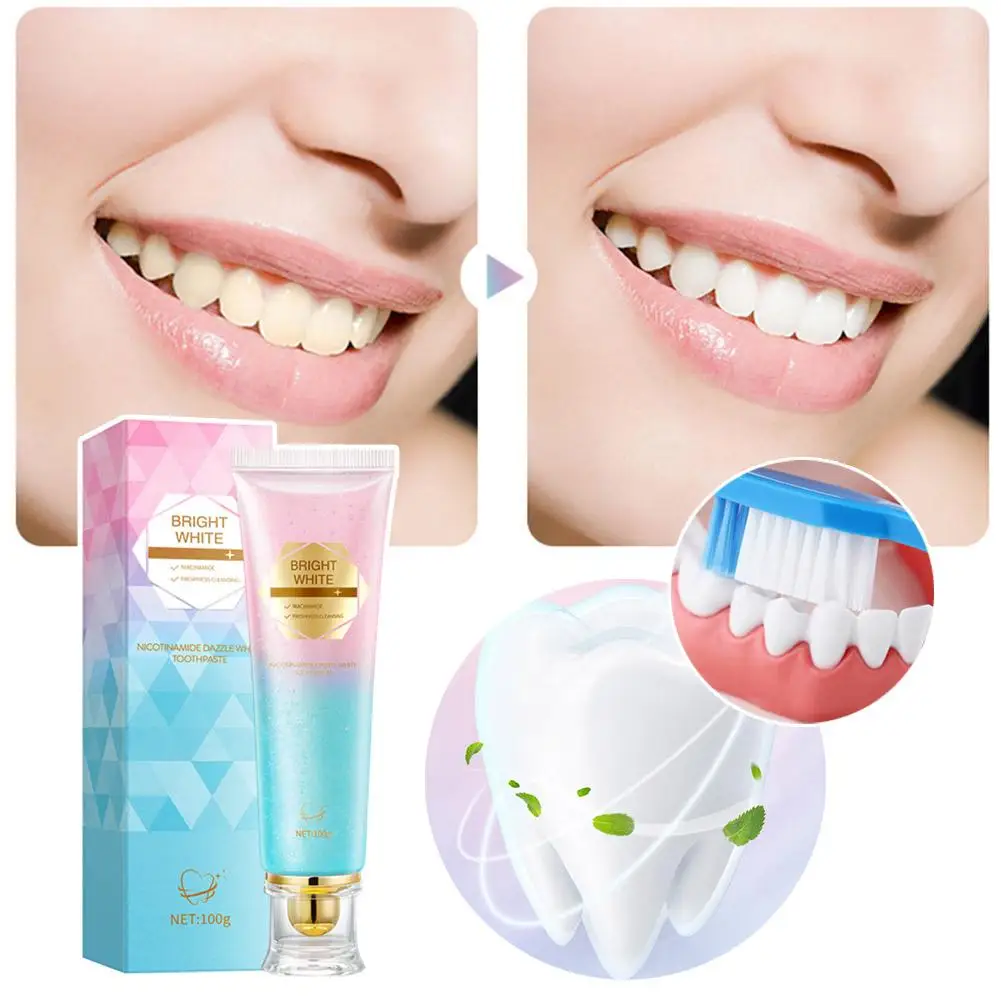 Dazzling White Toothpaste Fresh Breath Niacinamide Bad Breath Remove Whitening Remove Toothpaste Stains To Tooth Teet B3W2