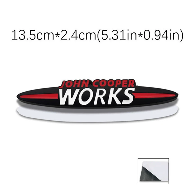 3d Metal Logo John Cooper Works Embelm Car Grill Badge Trunk Sticker For Mini R60 F56 R56 F54 F57 R70 JCW F60 F55 Accessories