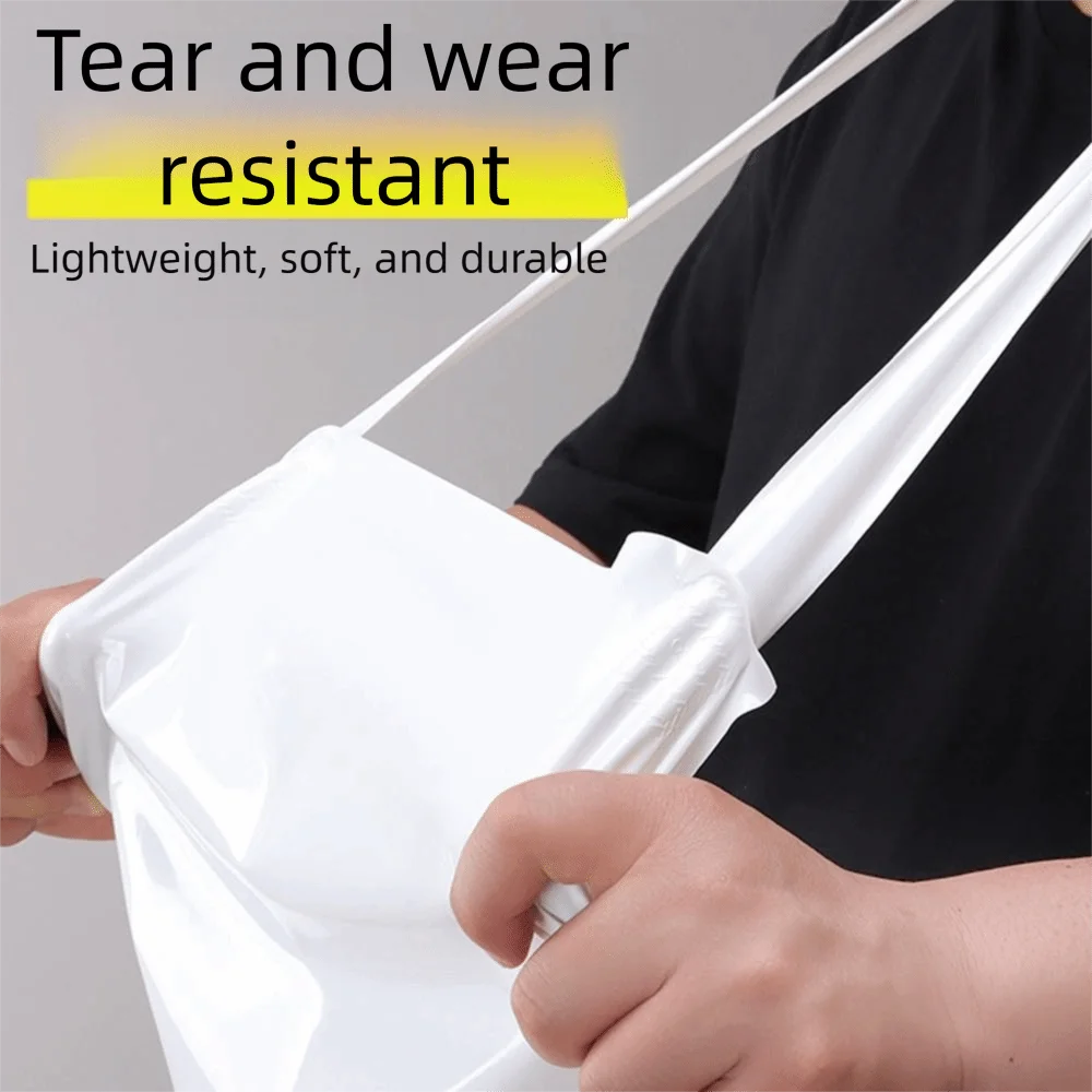 Odorless TPU Oil Resistant Apron Heat-Resistant Thicker Long Waterproof Dishwasher Apron Dirt-Proof Transparent Black