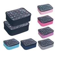 2-pack clear nail polish storage bag,holds 60 bottles, single holds 30 bottles (15ml),travel storage bag with removable dividers 1