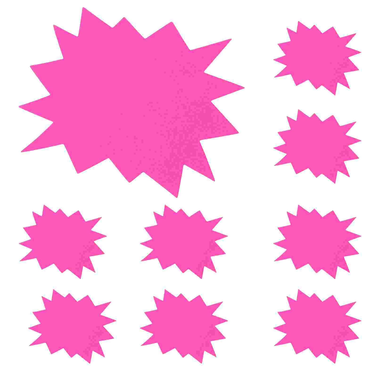 

30Pcs Starburst Signs Fluorescent Signs Retail Price Tags Label Holder Burst Paper Display Bulletin Board Decor