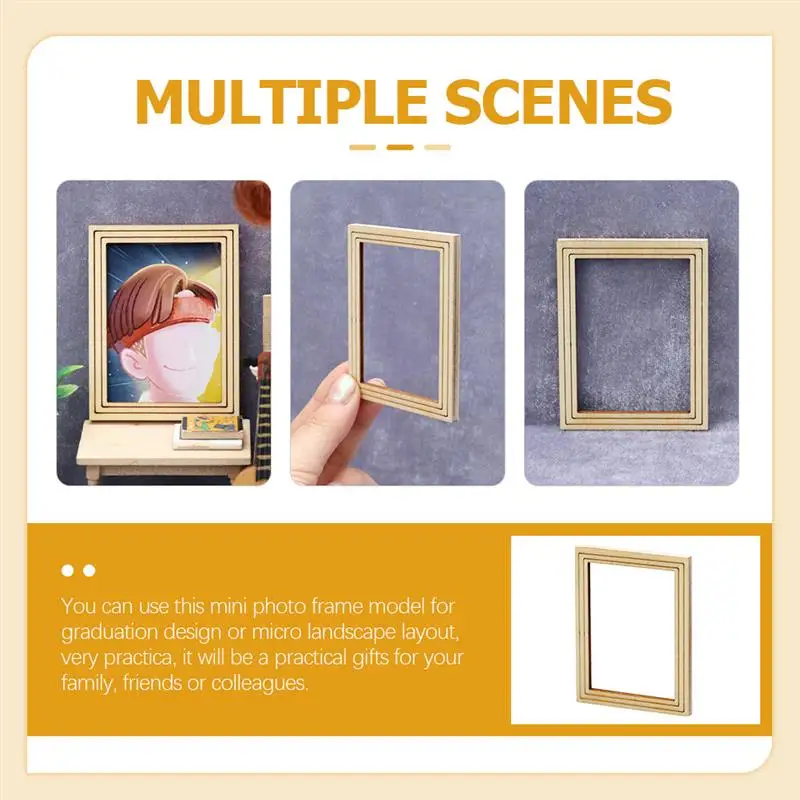 6 pezzi mini cornici per foto modello pittura fai da te cornice decorativa mini paesaggio scena mobili casa cornice decorazione - immagine 5