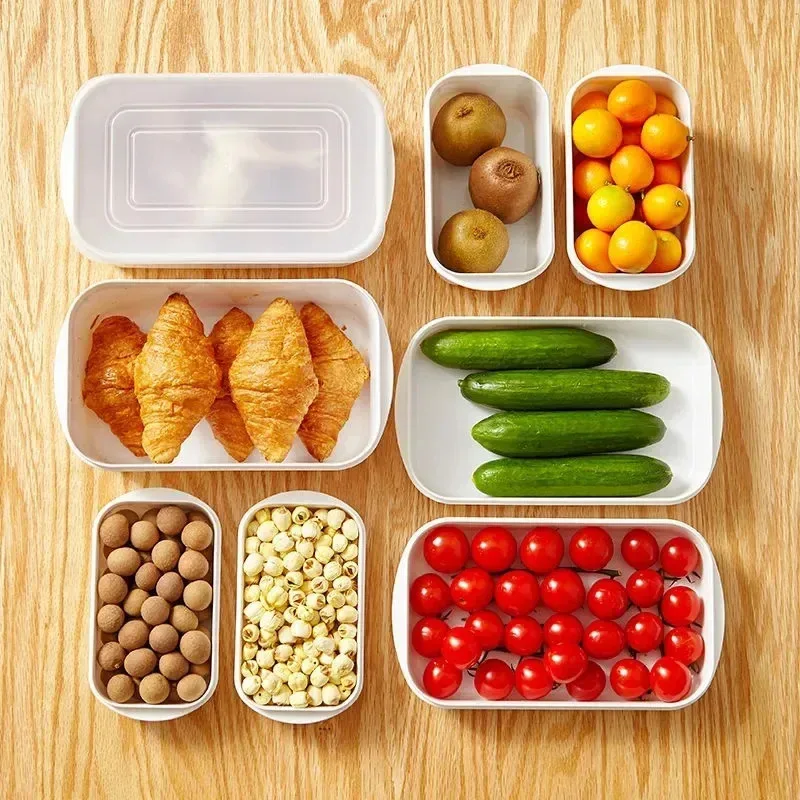 Plastic Covered Fresh-keeping Box Food and Fruit Storage Sealed Freezer Kitchen Organizer Kitchen Storage Container 3