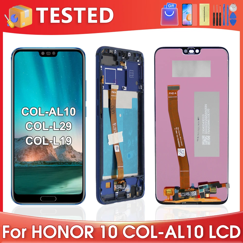 

5.84''For HUAWEI Honor 10 For Ori Honor10 COL-AL10 With Fingerprint LCD Display Touch Screen Digitizer Assembly Replacement