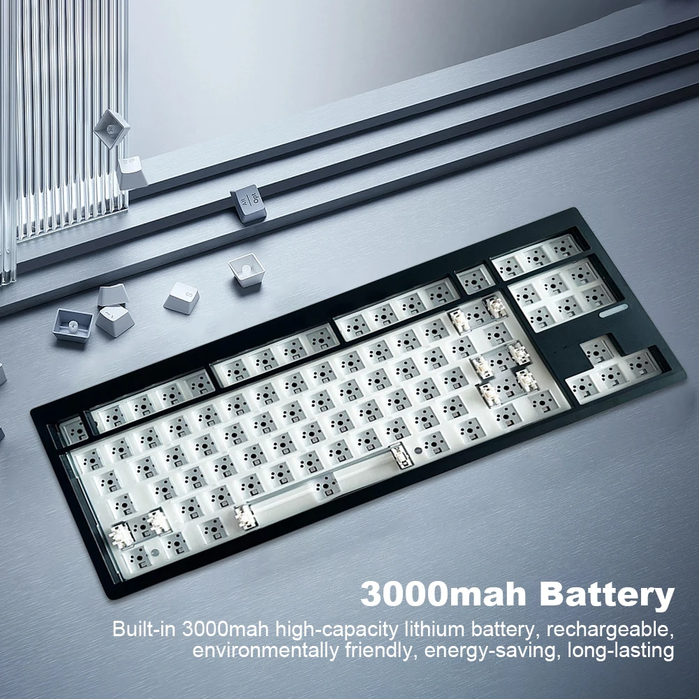 GMK87 GMK104 Wireless Mechanical Keyboard 2.4G/Wired/ Bluetooth 5.0 Keyboards Hot-Swappable Gasket Structure Customized Keyboard