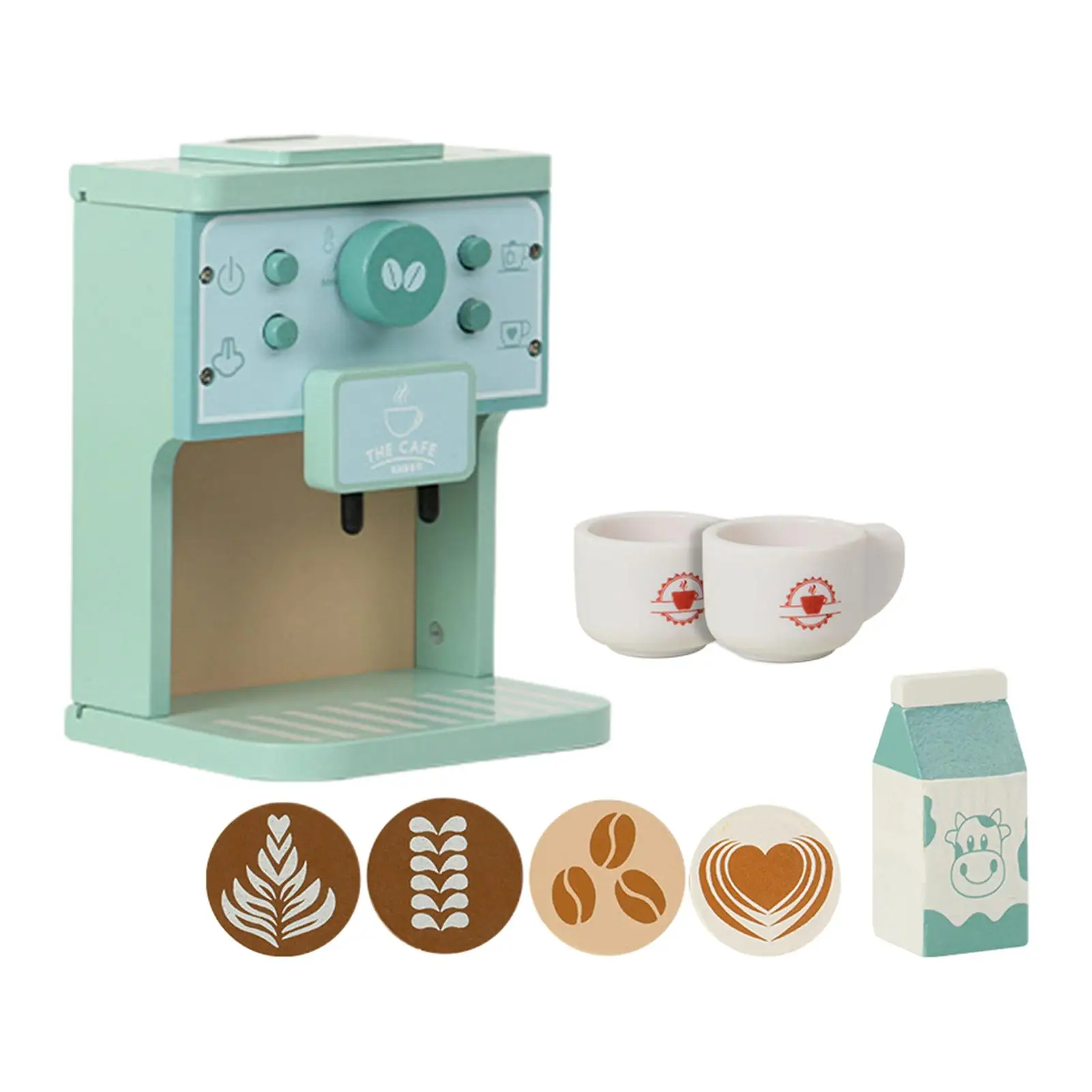 8Pcs Espresso Machine Playset Coffee Maker for Children Kids Birthday Gifts
