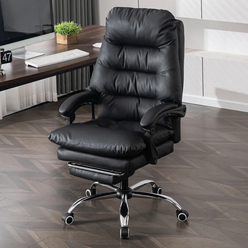 

Orthopedic Ergonomic Office Chair Headrest Wheels Luxury Leather Office Chair Design Handle Sillas De Oficina Room Decor